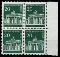 BERLIN DS BRAND. TOR Nr 287 Postfrisch VIERERBLOCK SRA X8F93AE - Unused Stamps