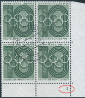 Germany-Deutschland,Deutsche Bundespost 1956 Olympic Year,in Block Of Four Stamps Obliterated - Usados