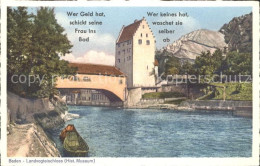 11777128 Baden AG Landvogteischloss Historisches Museum Limmat Baden - Other & Unclassified