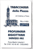 Calendarietto - Tabaccherria Della Piazza - Cigliano - Anno 1998 - Klein Formaat: 1991-00