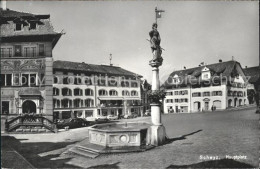 11776923 Schwyz Hauptplatz Dorfbrunnen Schwyz - Autres & Non Classés