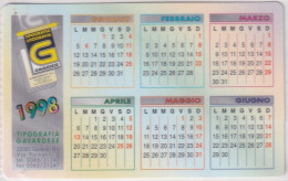 Calendarietto - Tipolitografia - Gavardese - Gavardo - Anno 1998 - Formato Piccolo : 1991-00