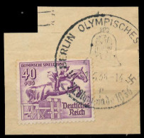 DEUTSCHES REICH 1936 Nr 616 Zentrisch Gestempelt Briefstück X906A36 - Gebruikt