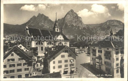 11776810 Schwyz Dorfpartie Kirche Mythen Schwyz - Andere & Zonder Classificatie