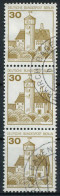 BERLIN DS BURGEN U. SCHLÖSSER Nr 534R Gestempelt 3ER STR X90F406 - Used Stamps