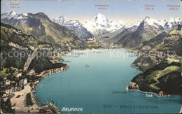 11776732 Brunnen Vierwaldstaettersee SZ Mit Alpen Panoramakarte Brunnen - Sonstige & Ohne Zuordnung