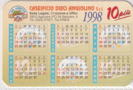 Calendarietto - Val Luretta - Caseificio Dieci Angiolino - Agazzano - Anno 1998 - Formato Piccolo : 1991-00