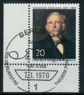 BERLIN 1970 Nr 353 ESST Zentrisch Gestempelt ECKE-ULI X91DA9A - Used Stamps
