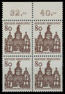 BRD DS BAUWERKE 1 Nr 461 Postfrisch VIERERBLOCK ORA X9207DA - Unused Stamps