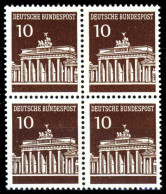 BRD DS BRANDENBURGER TOR Nr 506v Postfrisch VIERERBLOCK S98261A - Nuovi