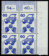 BRD DS UNFALLVERHÜTUNG Nr 701A Postfrisch VIERERBLOCK E X926C7E - Unused Stamps