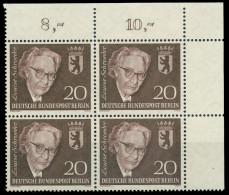 BERLIN 1961 Nr 198 Postfrisch VIERERBLOCK ECKE-ORE X9068CE - Unused Stamps