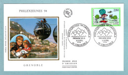 FDC France 1994 - Philexjeunes 94 - YT 2877 - 38 Grenoble (soie) - 1990-1999
