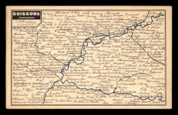 02 - SOISSONS - CARTE GEOGRAPHIQUE DES ENVIRONS - Soissons