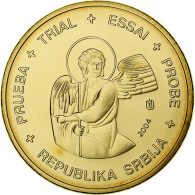 Serbie, 20 Euro Cent, Fantasy Euro Patterns, Essai-Trial, 2004, Or Nordique, FDC - Prove Private