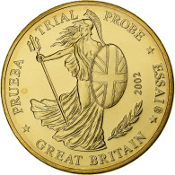 Grande-Bretagne, 20 Euro Cent, Fantasy Euro Patterns, Essai-Trial, 2002, Or - Essais Privés / Non-officiels