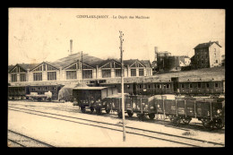 54 - CONFLANS-JARNY - LE DEPOT DES MACHINES A LA GARE DE CHEMIN DE FER - Jarny