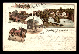 57 - SARREGUEMINES - SAARGUEMUND - CARTE LITHOGRAPHIQUE GRUSS - Sarreguemines