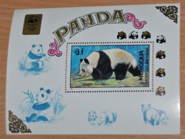 MONGOLIA 1989, Panda, Bears, Animals, Fauna, Mi #B134, Souvenir Sheet, MNH** - Bears