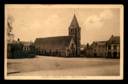 61 - LONGNY-AU-PERCHE - L'EGLISE ET LA PLACE - Longny Au Perche