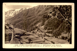 73 - PEISEY-NANCROIX - MONUMENT AUX MORTS ET VILLAGE DES MOULINS - Autres & Non Classés