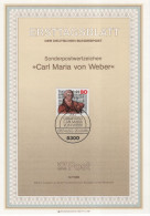 Germany Deutschland 1986-12 Carl Maria Von Weber, Music Musique Musik Composer Compositeur Komponist, Bonn - 1981-1990