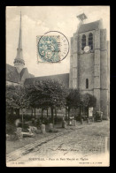 77 - EGREVILLE - PLACE DU PETIT MARCHE ET L'EGLISE - Andere & Zonder Classificatie