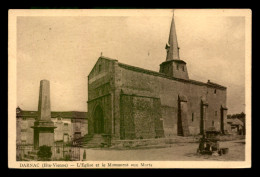 87 - DARNAC - L'EGLISE ET LE MONUMENT AUX MORTS - Autres & Non Classés