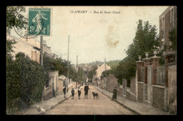 92 - CLAMART - RUE DE ST-CLOUD - CARTE COLORISEE - VOIR ETAT - Clamart