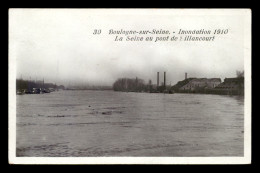 92 - BOULOGNE-SUR-SEINE - INONDATIONS DE 1910 - LA SEINE AU PONT DE BILLANCOURT - EDITEUR MARQUE ROSE - Boulogne Billancourt