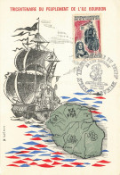 Carte Maximum-Tricentenaire Du Peuplement De L'Ile De Bourbon-Oblitération En 1965    L2886 - Timbres (représentations)