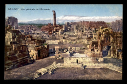 LIBAN - BAALBECK - VUE GENERALE DE L'ACROPOLE - Líbano