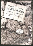Fotografie Ansicht Wien, Grab Von Friedrich Und Christine Hebbel Auf Dem Matzleinsdorfer Friedhof  - Beroemde Personen