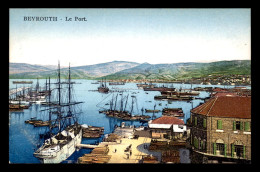 LIBAN - BEYROUTH - LE PORT - CARTE COLORISEE - Líbano