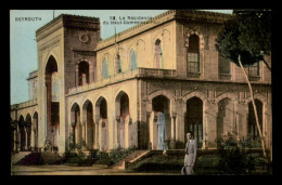 LIBAN - BEYROUTH - LA RESIDENCE DU HAUT COMMISSAIRE - CARTE COLORISEE - Liban