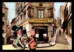 69 - VIEUX LYON - GUIGNOL ET GNAFRON PLACE DE LA TRINITE - MONTEE DU GOURGUILLON - CAFE DU SOLEIL - Sonstige & Ohne Zuordnung