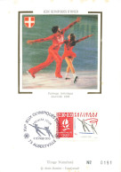 Carte Maximum-Patinage Artistique Savoie 1992-Oblitération Albertville En 1990-Numéroté    L2886 - Stamps (pictures)