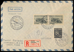 Finland First Flight Cover Helsinki - Amsterdam Netherlands 1948 - Covers & Documents