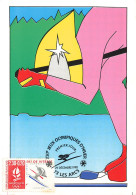 Carte Maximum-Jeux Olympique D'hiver-Oblitération Les Arcs En 1990    L2886 - Briefmarken (Abbildungen)