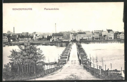 AK Sonderborg, Die Pontonbrücke Zu Den Stadthäusern  - Dinamarca