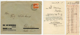 Germany 1933 Cover W/ Letter & Invoices; Riemsloh (Kr. Melle) - Spar-und Darlehnskasse;12pf. President Hindenburg - Lettres & Documents