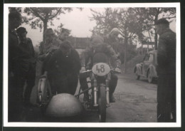 Fotografie Motorrad-Gespann, Motorrad-Seitenwagenrennen, Krad Mit Startnummer 48  - Coches