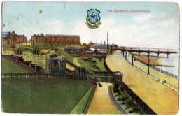 CLEETHORPES : THE GARDENS / GRIMSBY POSTMARK / FOCHABERS, GORDON CASTLE, LODGE (ROBB) - Andere & Zonder Classificatie