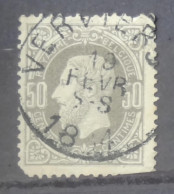35 Avec Belle Oblitération Verviers - 1869-1883 Léopold II