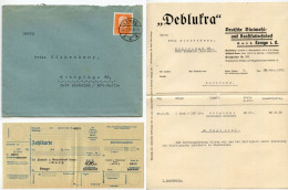 Germany 1932 Cover W/ Letter & Zahlkarte; Lemgo - „Deblukra" Deutsche Blutmehl- Und Kraftfutterfabrik;12pf. Hindenburg - Covers & Documents