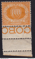 1890 SAN MARINO, N° 2  5 Cent. Giallo  MNH/** Cert. R.Diena (fotocopia) BDF - Andere & Zonder Classificatie