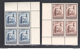 1932 SAN MARINO N° 159/163 SPLENDIDE QUARTINE MNH** Certificati Diena/Bolaffi - Andere & Zonder Classificatie