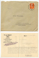 Germany 1932 Cover W/ Letter; Melle - Dr. Jur. Hofmeyer, Rechtsanwalt (Lawyer) To Schiplage;12pf. President Hindenburg - Briefe U. Dokumente