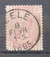 38 Avec Belle Oblitération Zele - 1883 Leopoldo II