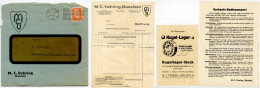 Germany 1932 Cover W/ Invoice; Bielefeld - M.C. Vehring To Schiplage;12pf. Hindenburg; Winterhilfe Slogan Cancel - Lettres & Documents